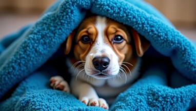 Le pouvoir apaisant d'une couverture bleue : comment elle a transformé la vie d’un chien anxieux